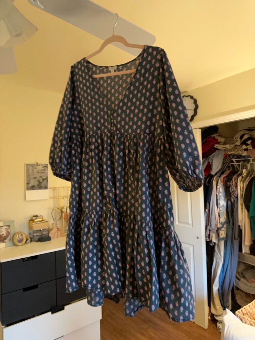 J Crew Tiered Cotton Voile beach dress - XS